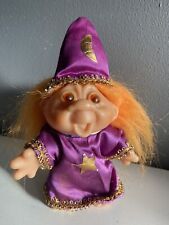 Norfin Little Wiz Troll Doll by DAM 1986 5" Wizard of the Norf Orange Hair