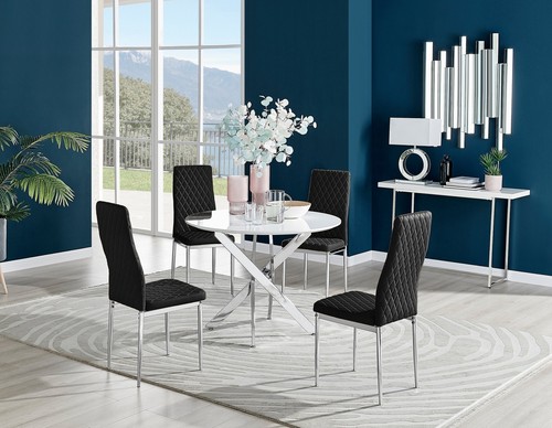 Novara white high gloss round - novara,