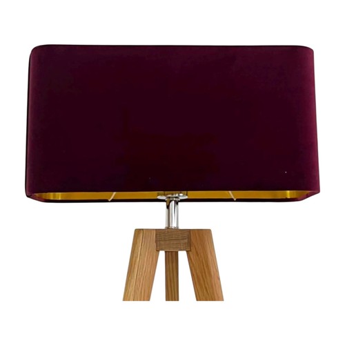 Lampshade burgundy velvet - burgundy,