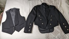 Traditional Scottish Highland Prince Charlie Jacket & Waistcoat 36R Dress Outfit