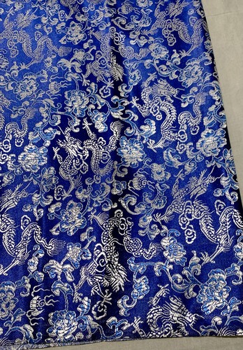 Royal blue silver dragon - silver,