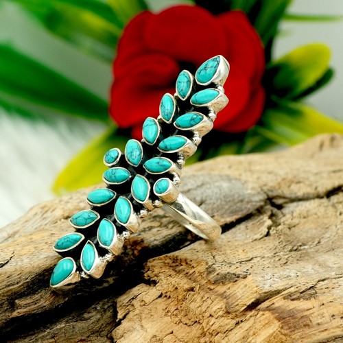 Natural turquoise full finger - natural,