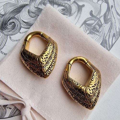 4mm gold tribal ear weight - gold,