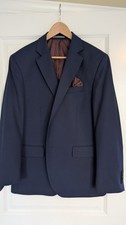 NEXT 583-955 Blue Slim Fit Textured Blue Jacket 44S - New