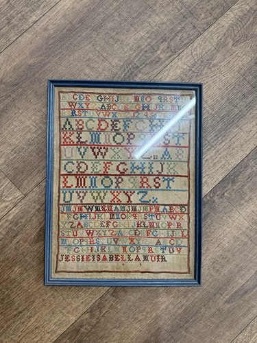 Antique alphabet sampler - alphabet,