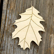 10x Wooden Red Oak Leaves