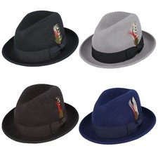 Mens boys crown trilby hat - boys,