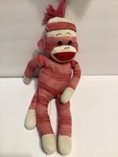 Pink And White Handmade Sock