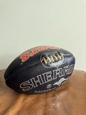 AFL Sherrin Kangaroo Made In Australia Football Mars Promotional Black Leather