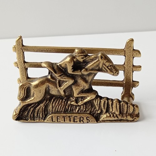Vintage brass letter rack - letter,