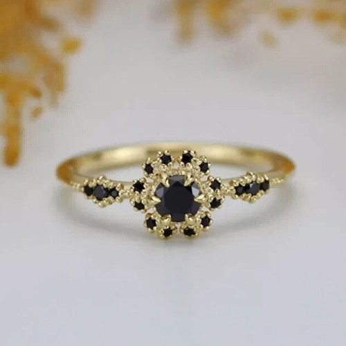 1ct round cut black diamond - round,