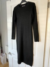 Marks and Spencer Long Black Jumper Dress M&S Size Small S Winter Classic