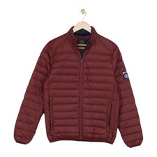 Henri Lloyd Down Jacket Mens Size S Brown Quilted Lightweight Full Zip Outdoor