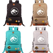 2019 Jurassic World Park Dinosaur Backpack School Bag Travel Camping Rucksack**