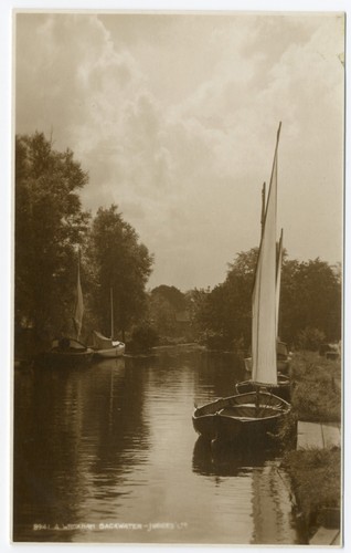 Wroxham backwater boats - a, on