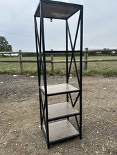 Walker Edison BST18XMWAG RRP £250 each Rustic Driftwood Bookshelves Set of 2! 