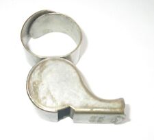 Vintage POLICE SPECIAL Brass Metal Whistle With Finger Or Cord Hoop Antique