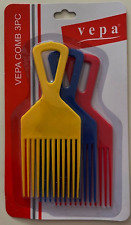 PACK OF 3 AFRO COMBS / HAIR LIFT PICK STYLING DETANGLE PLASTIC COMB SET  