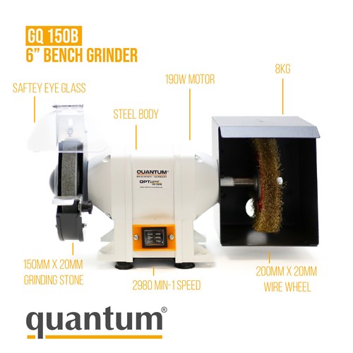 Quantum bench grinder - 6",