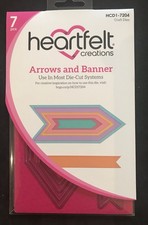 Arrows & Banner Heartfelt Creations metal cutting die set 7pc - papercrafting