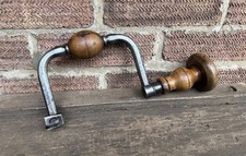 Vintage Early Six Penny Hand Brace Hand Drill Auger Woodworking Old Tool