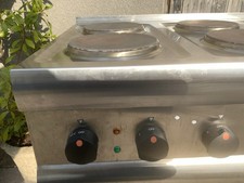 Six Hob Stainless Steel Electric Cooker Double Fan Assisted Oven ,hardly Used ….