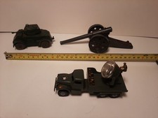 Britain's Field Gun, Lone Star Armoured Car and Politoys Mobile Searchlight  