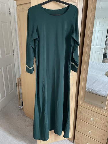 Green abaya maxi - green,