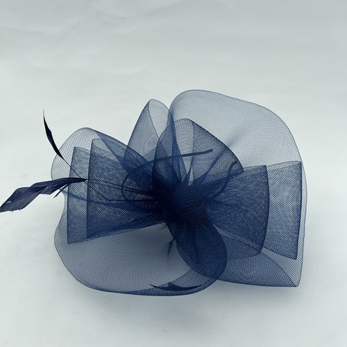 Blue mesh bow - bow, &