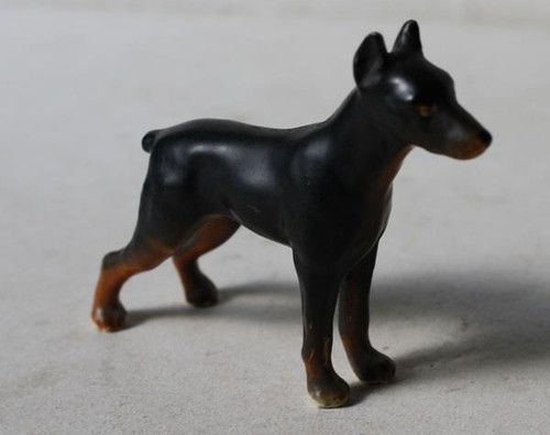 Doberman pinscher dog figurine - doberman,