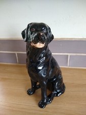 Black Labrador dog figurine.  VGC.