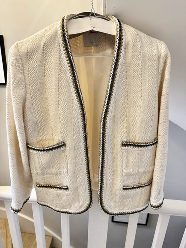 Sandro paris cream tweed open - cream,