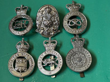 6 X VINTAGE POLICE CAP BADGES