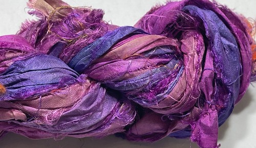 Hand dyed nepalese sari silk - hand,