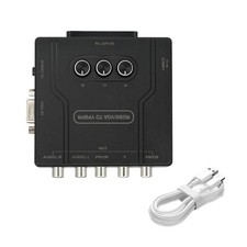 Easy setups RGBS SCART VGA to YPBPR Component Converter Video Game Adapter Metal