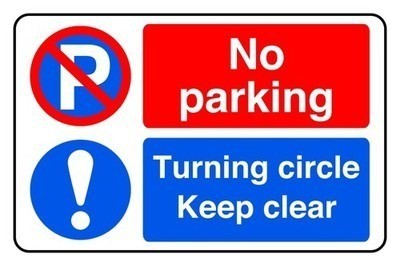 Parking turning circle keep - no,