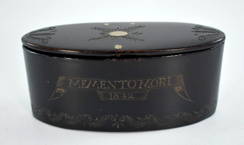 Antique memento mori lacquered - memento,