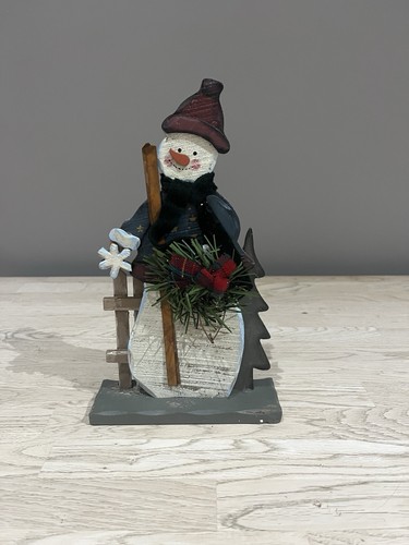 Wooden snowman christmas - snowman,