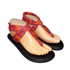 Sanuk Women's Size 7 Yoga Sling 2 Slides Sandals Flip Flops Aztec Print