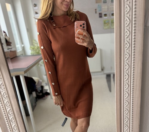 Roman autumnal dress brown - in,