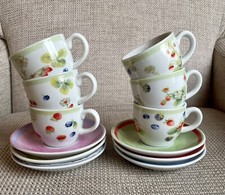 Tognana Set Of Six Cups And Saucers 