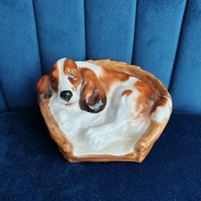 Royal Doulton Dog Cocker Spaniel Figurine in Basket HN2585