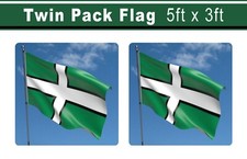 Devon Large Flag x 2 - Giant Banner 5ft x 3ft Premium Fabric Fast New