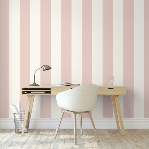 Pink white stripe wallpaper - pink,