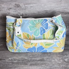 FOSSIL LADIES GEN II FLORAL AQUA BLUE GREEN TOTE SHOULDER BAG PURSE