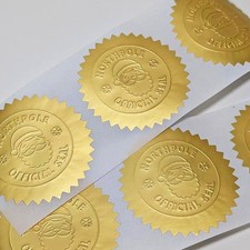 Foil Seal Christmas stickers North Pole Post Office Label For Santa Letters