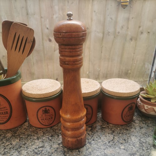 Vintage wooden pepper - wooden,