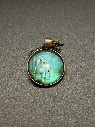 Unicorn white fantasy teal - white,