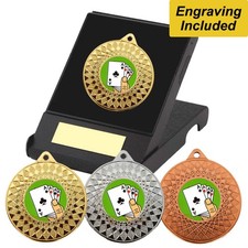 Cards, Poker Medal in Box inc