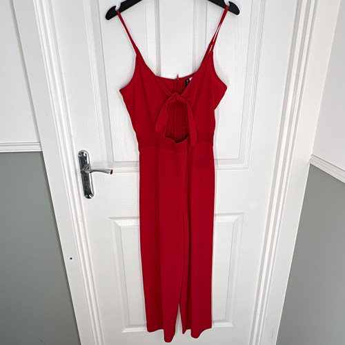 Women red chiffon v neck - h&m,